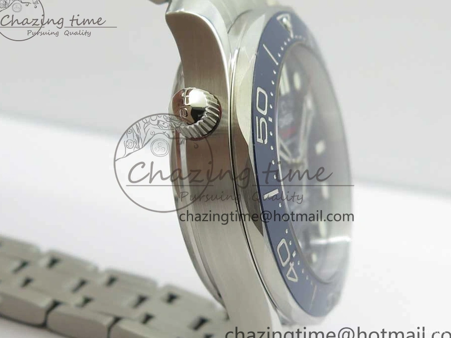 0301 ZeroBulk 2018 Seamaster Diver 300M OMF Best Edition Blue Ceramic Blue Dial on SS Bracelet A8800 (Black Balance Wheel) 7957